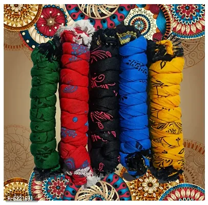 PACK OF 5 - Indian wear Printed Dupatta For Ladies - Assorted Design-thumb0