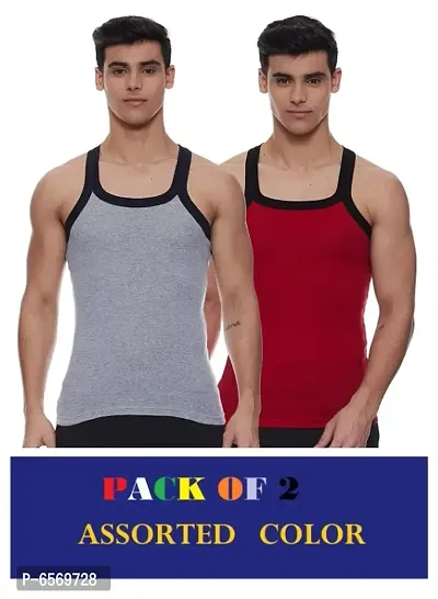PACK OF 2 - Mens Cotton  Sports Vest-thumb0