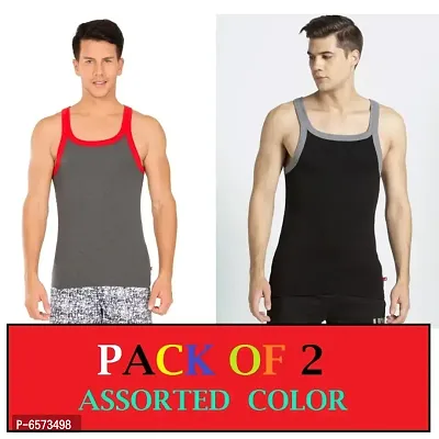 PACK OF 2 - Mens Premium Cotton Gym Vests