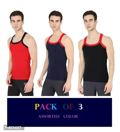 PACK OF 3 - Mens Casual Cotton Gym Vests