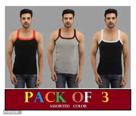 PACK OF 3 - Mens Regular Cotton Gym Vests