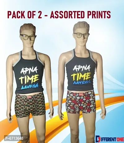 Buy this  Royal and Comfortable Printed Mini Trunk Underwear for Men  Boys. -