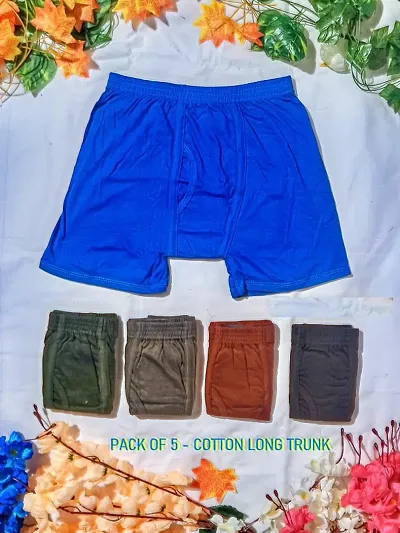 PACK OF 5 - Comfort Long Trunk for Men Boys - Color