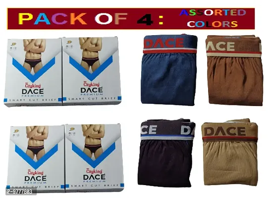 Mens Soft Classic Briefs - (PACK OF 4) - Assorted Color-thumb0