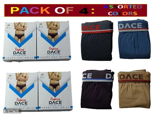 Mens Soft Global Briefs - (PACK OF 4) - Assorted Color-thumb0