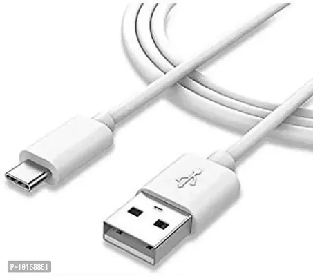 PACK OF 1 - White Type-C Fast Data Sync and Charging Cable (1m)