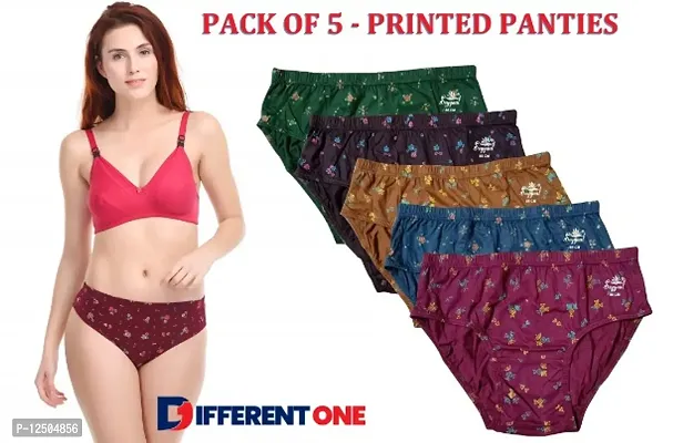 Combo of 5 - Premium Sassy Cotton Hipster Printed Panties