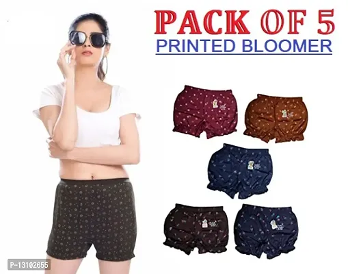 Combo of 5 - Premium Comfy Printed Bloomer Panties