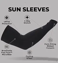 Pair of 1- Comfy Soft Comfort Arm Sleeves -  for Men  Women - BLACK-thumb1