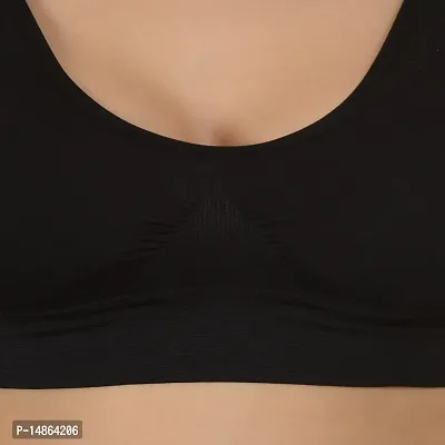 Classic Polyester Solid Sports Bras for Women-thumb2