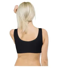 PACK OF 1 - Premium Royal Air Sports Bra for Women  Girls - FREE SIZE (SIZE 28 TO 36) - BLACK-thumb2