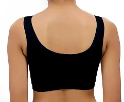 PACK OF 1 - Premium Glam Air Sports Bra for Women  Girls - FREE SIZE (SIZE 28 TO 36) - BLACK-thumb1