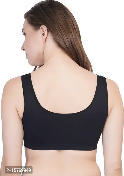 PACK OF 2 - Modern Sassy Air Sports Bra for Women  Girls - BLACK-thumb2