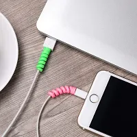 Smart Spiral Charger Cable Protectors for Wires Protector Data Cable Saver Charging Cord Protective Cable Cover Set of 1 (4 Pieces)-thumb3