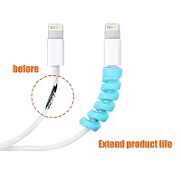 Daily Use Spiral Charger Cable Protectors for Wires Protector Data Cable Saver Charging Cord Protective Cable Cover Set of 1 (4 Pieces)-thumb1
