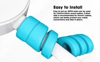 Unique Charger Cable Protectors for Wires Protector Data Cable Saver Charging Cord Protective Cable Cover Set of 2 (8 Pieces)-thumb3