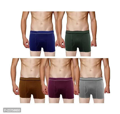 PACK OF 5 Solid Cotton Mini Trunks - Multicolor