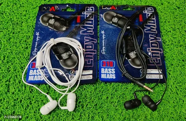 COMBO OF 2 -  Bass Head M-520 Universal Wired Headset (ASSORTED)-thumb0