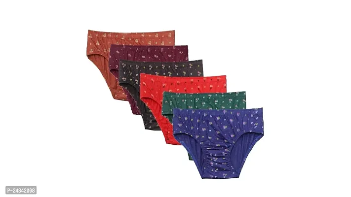 COMBO OF 6 - Sassy Comfort Printed Hipster Panties - Multi-color