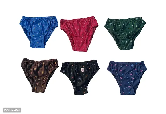 COMBO OF 6 - Sassy Comfort Printed Hipster Panties - Multi-color-thumb2