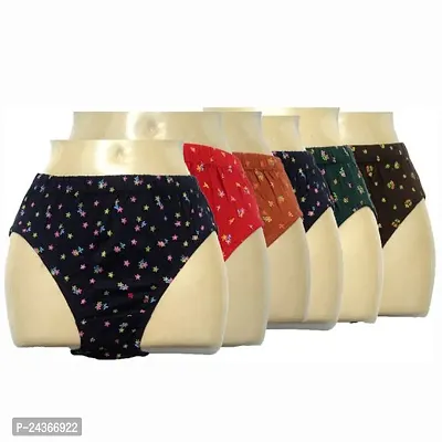 COMBO OF 6 - Ultra Comfort Printed Hipster Panties - Multi-color