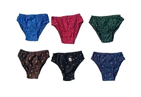 COMBO OF 6 - Ultra Comfort Printed Hipster Panties - Multi-color-thumb3