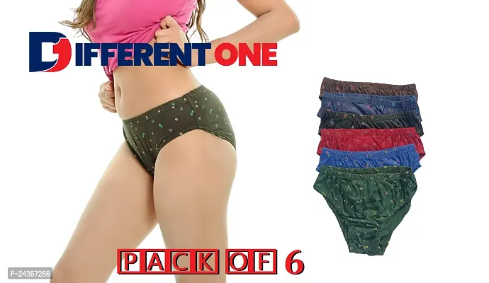 COMBO OF 6 - Ultra Printed Hipster Panties - Multi-color