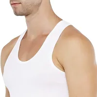 Cotton Fine Standard White Vest - Combo of 3-thumb3