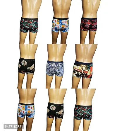 Mens Printed Boxer Trunk Underwear Silk Brief - (COMBO OF 2)-thumb3