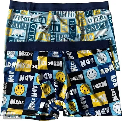 Everyday Mens Printed Boxer Trunk Underwear Silk Brief - (COMBO OF 2)