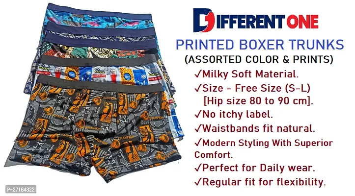 Super Mens Printed Boxer Trunk Underwear Silk Brief - (COMBO OF 2)-thumb3