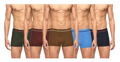 PACK OF 2 - Men's Pure Solid Cotton Trunk Underwear - Assorted Color-thumb2