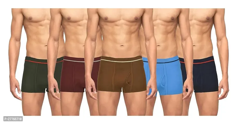 PACK OF 3 - Men's Comfy Cotton Trunk Underwear - Assorted Color-thumb2