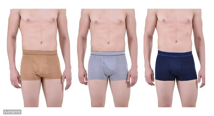 PACK OF 3 - Men's Super Cotton Trunk Underwear - Assorted Color