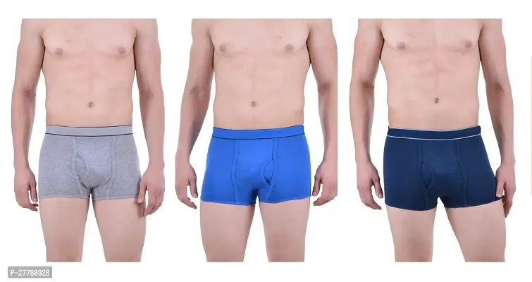 PACK OF 3 - Men's Royal Cotton Trunk Underwear - Assorted Color