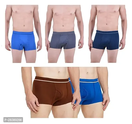 PACK OF 5 - Men's Everyday Cotton Trunk Underwear - Assorted Color