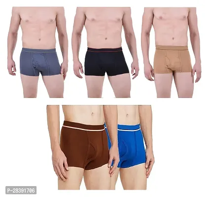 PACK OF 5 - Men's Super Cotton Trunk Underwear - Assorted Color