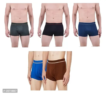 Classic Cotton Solid Trunk for Men, Pack of 5