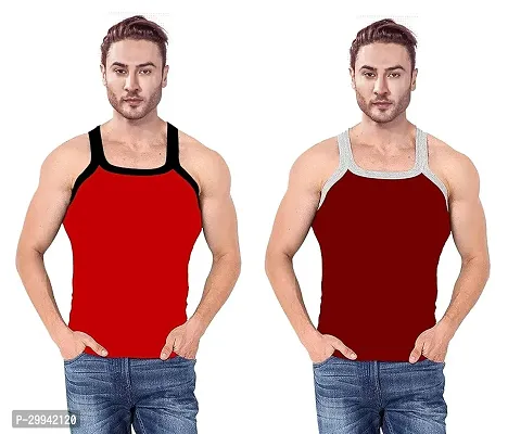 Regular Cotton Gym Vests For Men Pack Of 2-thumb0