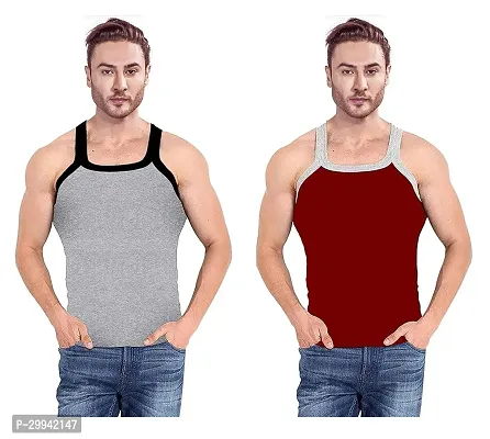 Regular Cotton Gym Vests For Men Pack Of 2-thumb0