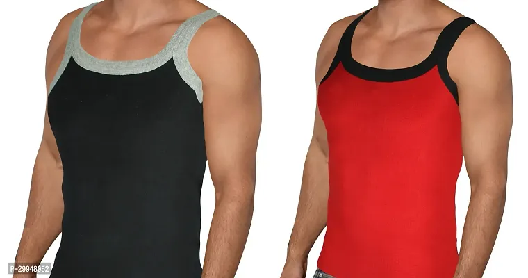 Regular Cotton Gym Vests For Men Pack Of 2-thumb0