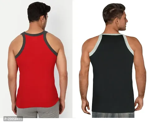 COMBO OF 2 - Men's  Premium  Classy Soft Cotton Gym Vests-thumb0