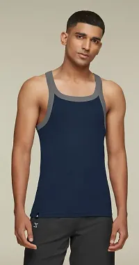 COMBO OF 2 - Men's Premium Classic Soft Cotton Gym Vests-thumb3