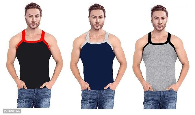 COMBO OF 3 - Men's Stylish Cotton Gym Vests