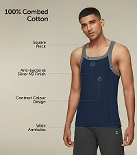 COMBO OF 3 - Men's Superior Cotton Gym Vests-thumb1