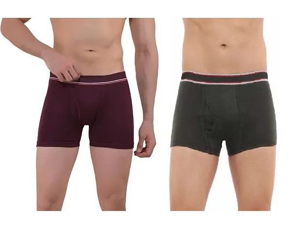 Stylish Solid Trunks for Men Pack of 2