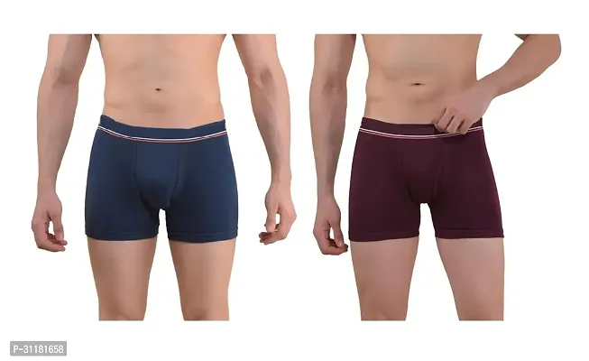 Stylish Cotton Solid Trunks for Men Pack of 2