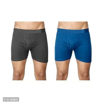 Stylish Cotton Solid Trunks for Men Pack of 2-thumb0