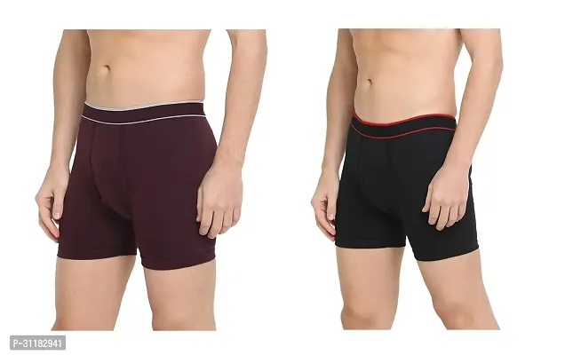 Stylish Cotton Solid Trunks for Men Pack of 2