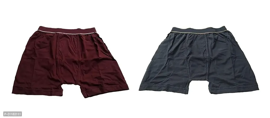 Stylish Cotton Solid Trunks for Men Pack of 2